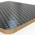 P900 Laminated Birch Plywood Panel Sheet 1220X2400Mm, 9.5Mm, Honeycombe Hpl With Black Pvc Backing