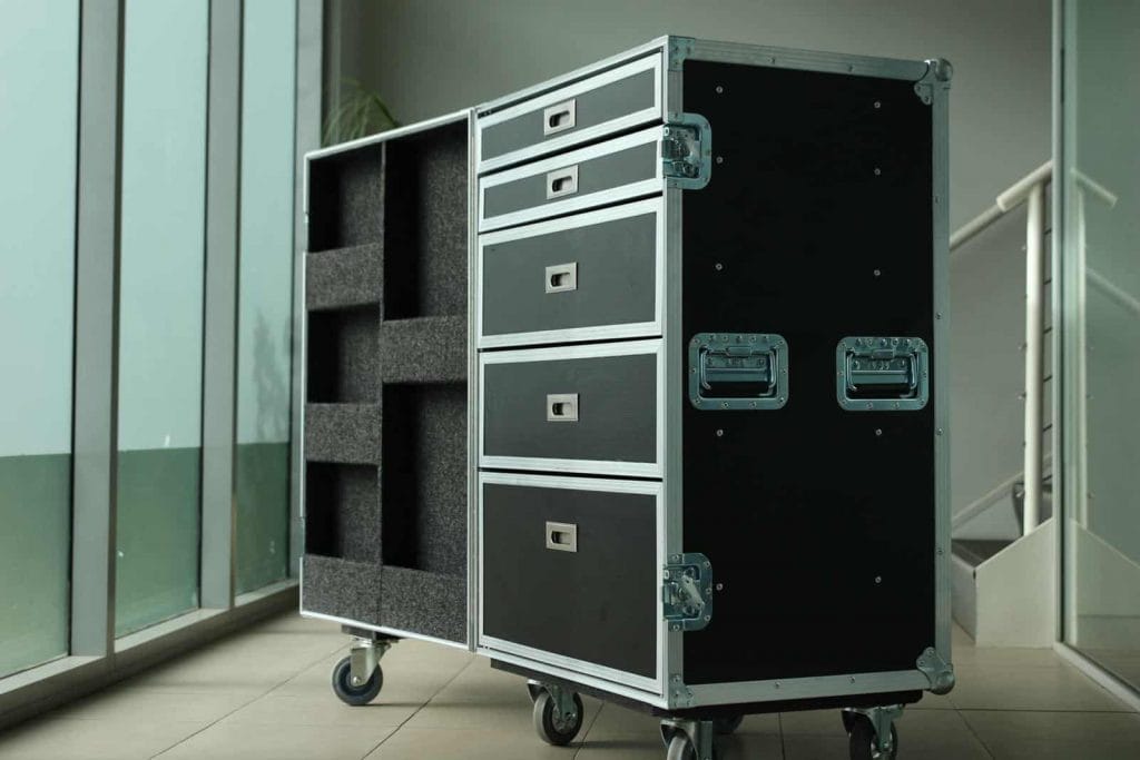 Utility Road Case With 5 Drawers &Amp; Door Pockets