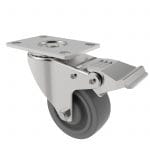 Carjet 2E-B 75Mm-3″ Braked Rubber Swivel Castor