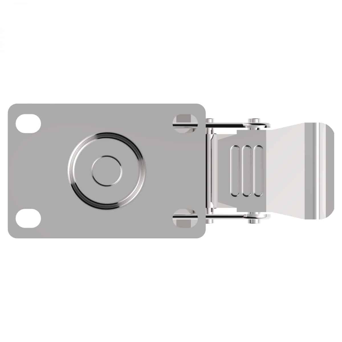 Carjet 2E-B 75Mm-3″ Braked Rubber Swivel Castor