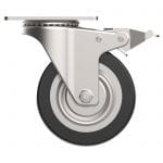 Carjet 4A-B 100X28Mm /4&Quot; Braked Polyurethane Swivel Castor