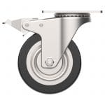 Carjet 4A-B 100X28Mm /4&Quot; Braked Polyurethane Swivel Castor