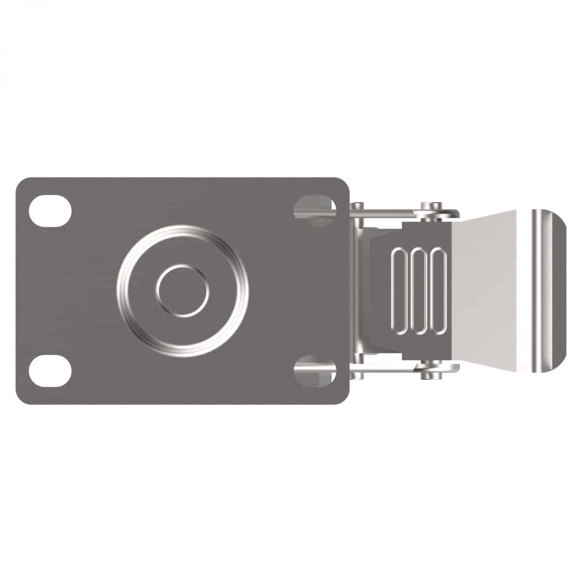 Carjet 4A-B 100X28Mm /4&Quot; Braked Polyurethane Swivel Castor