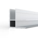 Da30 Aluminum Double Angled Extrusion, 30X30Mm, 9.7Mm Gap