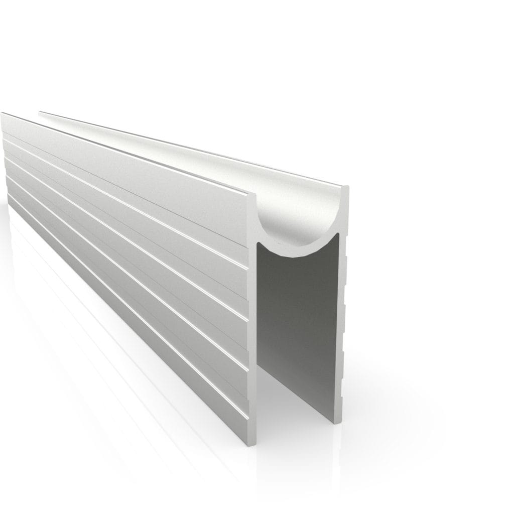 E-E25-G9 Aluminium Groove Edge Extrusion 9Mm Gap
