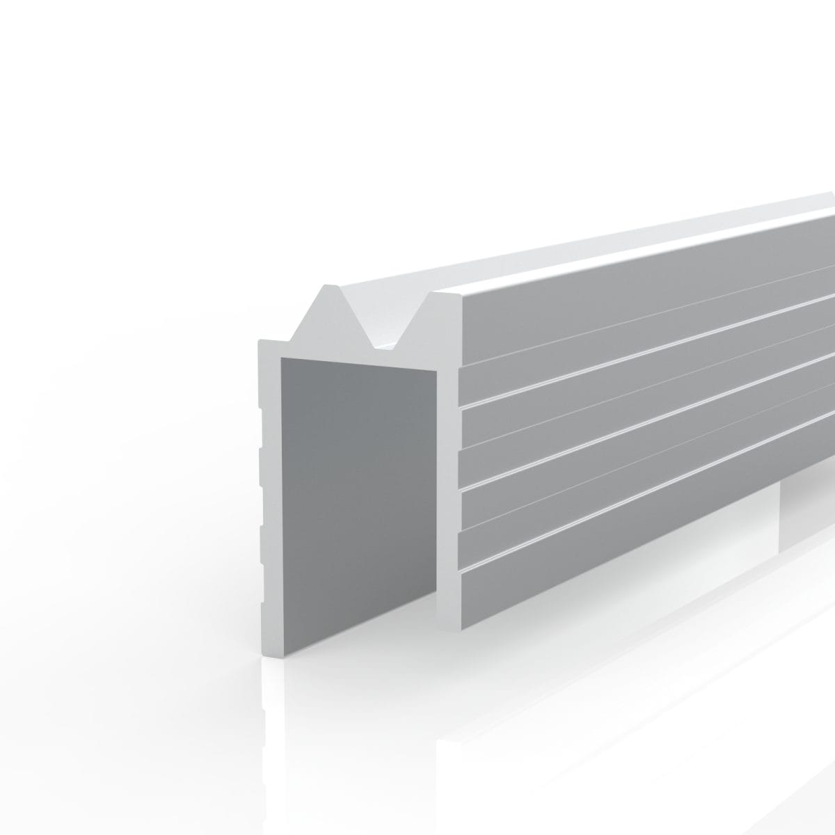 Eh12A Aluminum Hybrid Edge Extrusion, 12.9Mm Gap