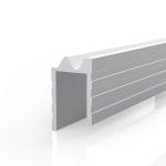 Eh12A Aluminum Hybrid Edge Extrusion, 12.9Mm Gap