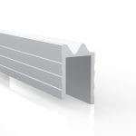 Eh12A Aluminum Hybrid Edge Extrusion, 12.9Mm Gap