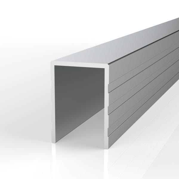 U12B 12MM ALUMINIUM U-CAP EXTRUSION