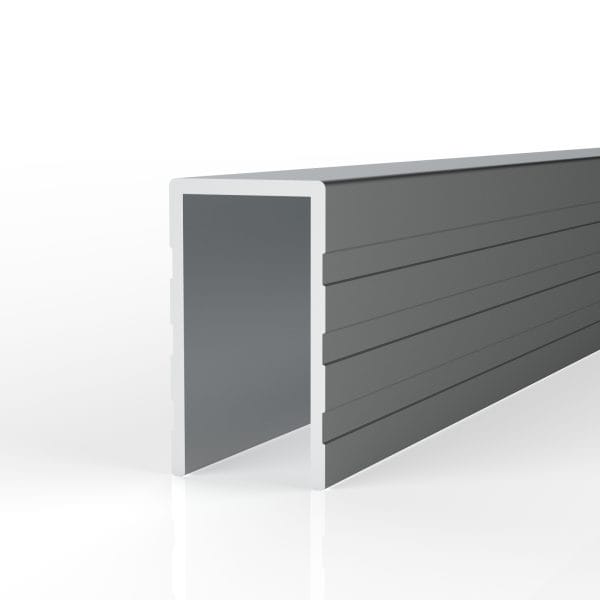 U9B 9MM ALUMINIUM U-CAP EXTRUSION