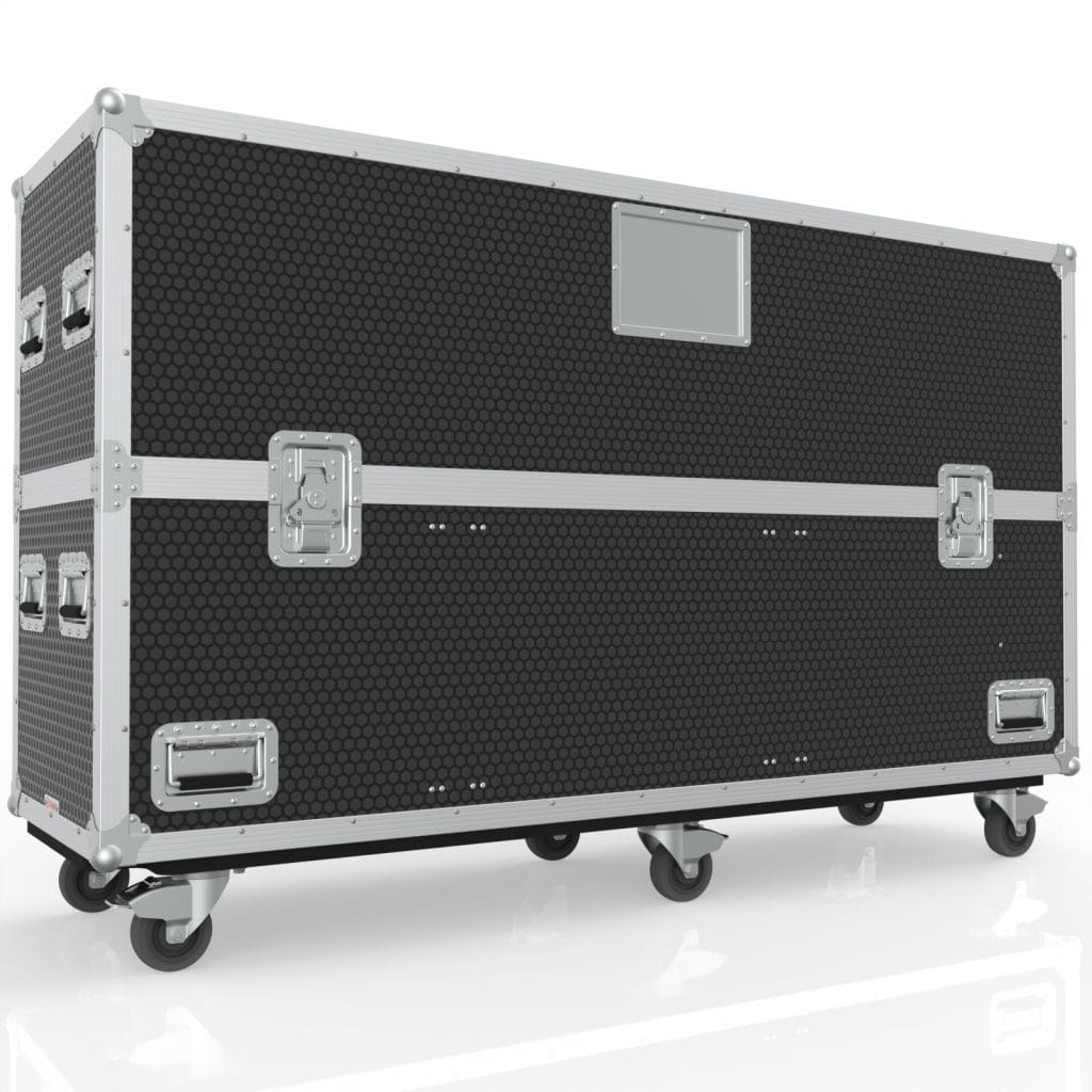 Twin Tv Road Case With End Compartment