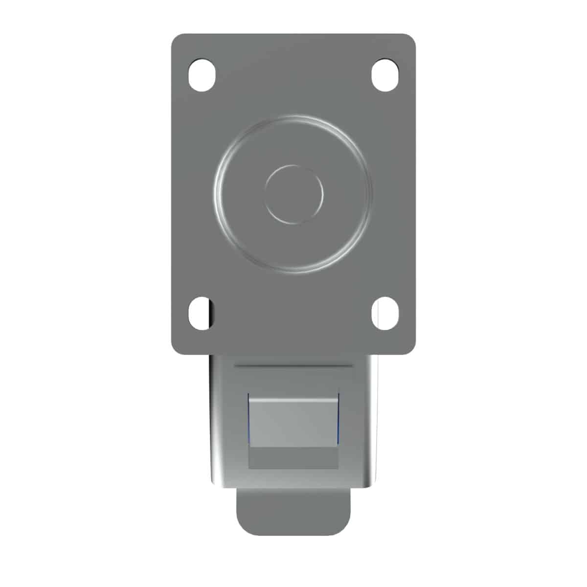 Carjet S4 100X36Mm Ultra-Quiet Rubber Swivel Castor W/ Brake, 100Mm Diameter, 200Kg, 133Mm Installed