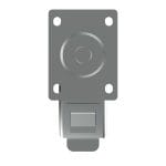 Carjet S4 100X36Mm Ultra-Quiet Rubber Swivel Castor W/ Brake, 100Mm Diameter, 200Kg, 133Mm Installed