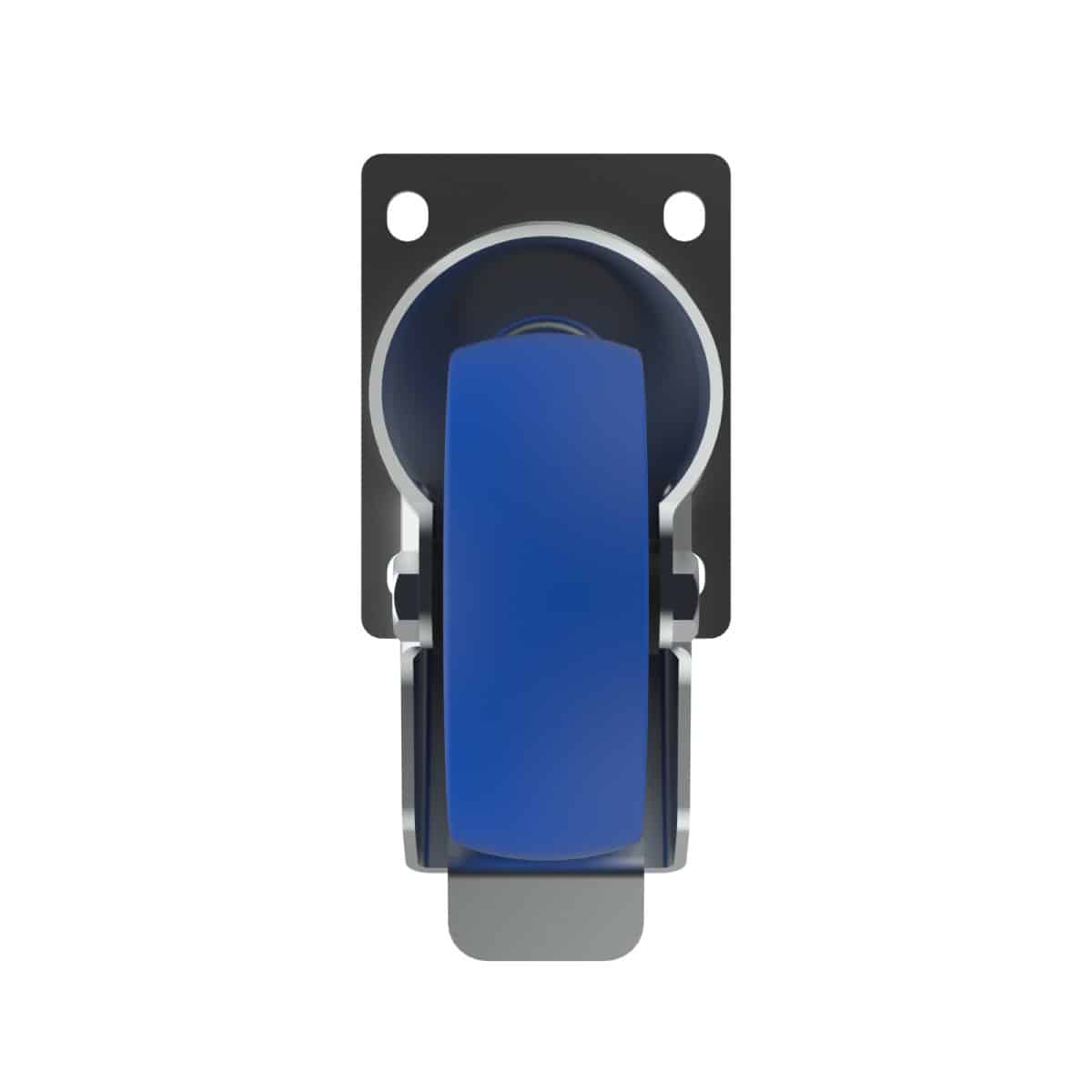 Carjet S4 100X36Mm Ultra-Quiet Rubber Swivel Castor W/ Brake, 100Mm Diameter, 200Kg, 133Mm Installed