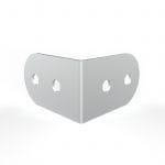 Armor Hardware B4602 4 Hole Corner Angle Steel Brace