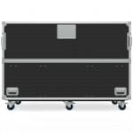 Twin Tv Road Case With Clamshell Split Lid