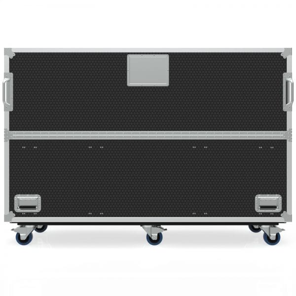 Twin TV Road Case with Clamshell Split Lid