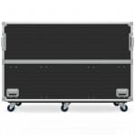 Twin Tv Road Case With Clamshell Split Lid