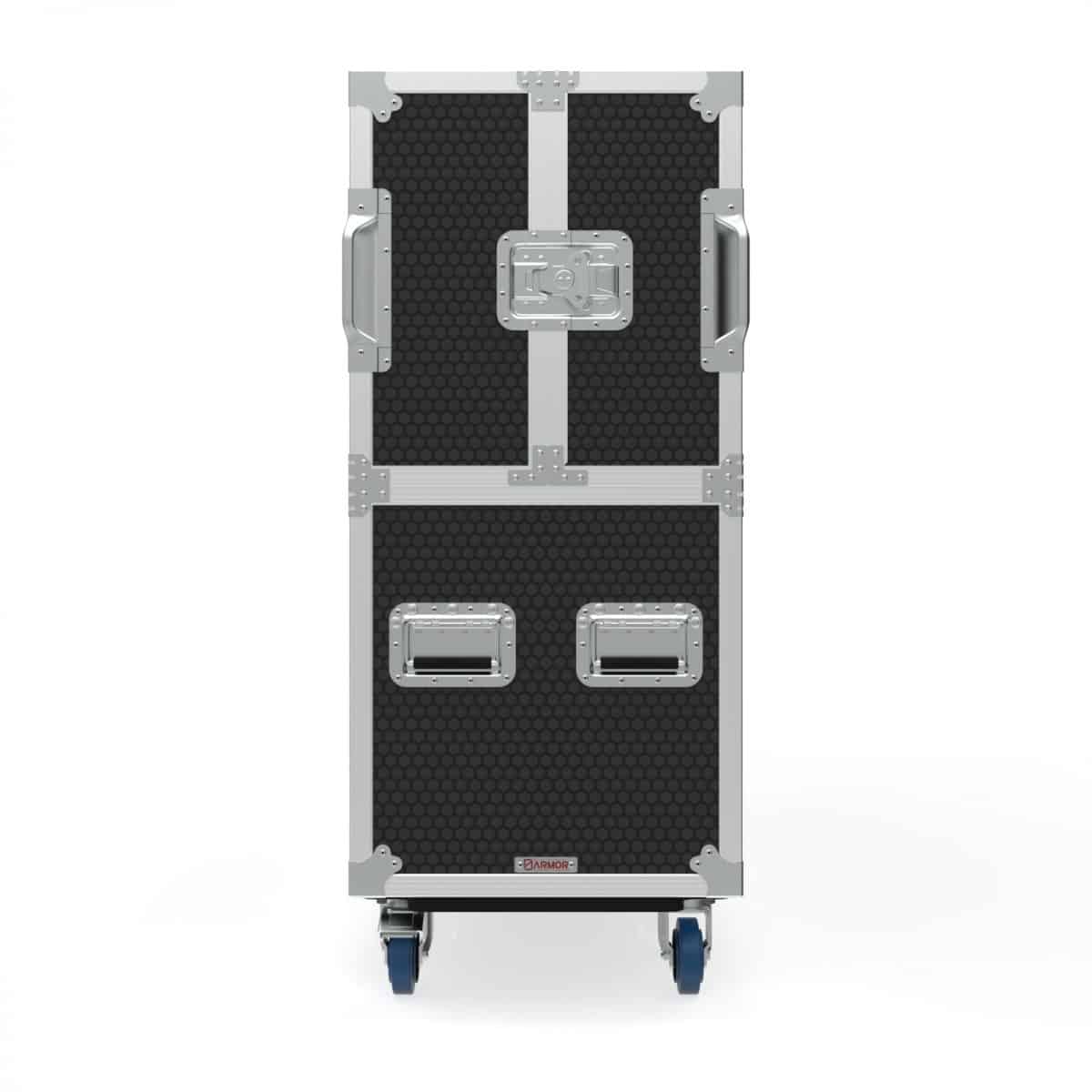 Twin Tv Road Case With Clamshell Split Lid
