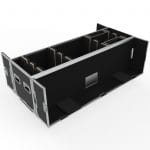 Twin Tv Road Case With Clamshell Split Lid
