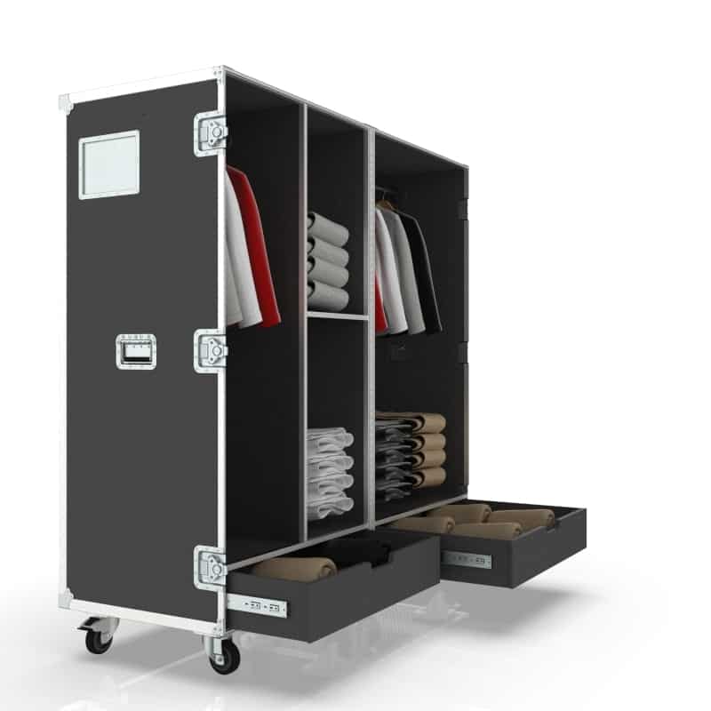 Wd-1780 Touring Wardrobe Case 3D Model-Open