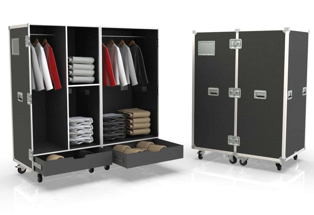 Wd-1780 Touring Wardrobe Case 3D Model-Open