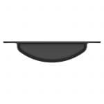 Armor Yr-6202 Black Castor Dish With Medium Recess For 4'' Castors