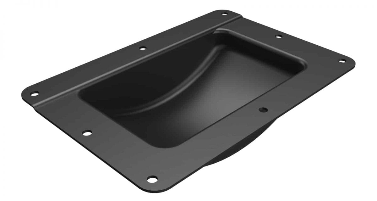 Armor Large Castor Dish 6202, With Extrusion Offset 1 Armor Yr-6202 Black Castor Dish With Medium Recess For 4” Castors