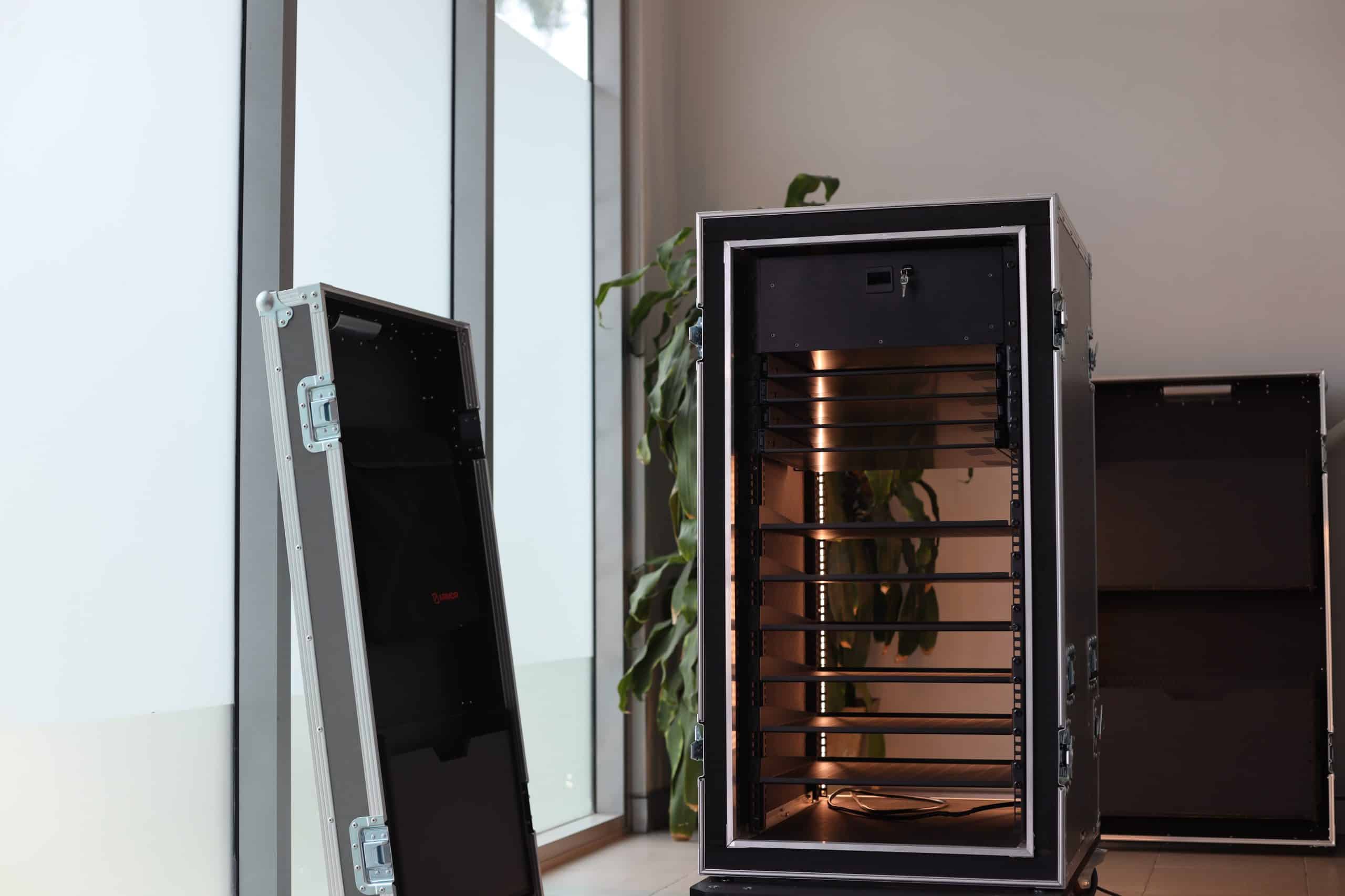 Foam Shockproof Rack Case With Led Strips, Canvas Bag And Door Pockets