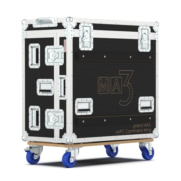 Ma3 Command Wing Case With Dog Box, Monitor Stand And Vesa Arm For 2 Monitors, Led Light 8 Road Case For Grand Ma3 Onpc Command Wing Cw Lighting Console