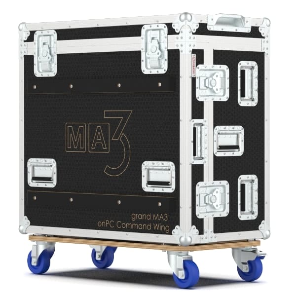 Ma3 Command Wing Case With Dog Box, Monitor Stand And Vesa Arm For 2 Monitors, Led Light 10 Road Case For Grand Ma3 Onpc Command Wing Cw Lighting Console