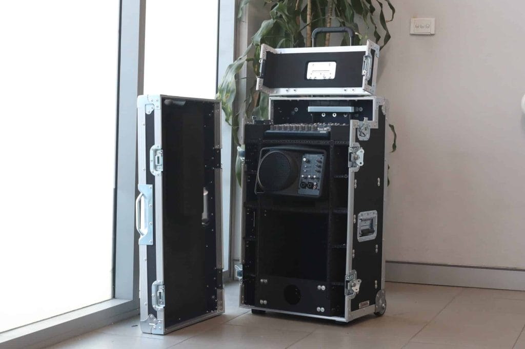 Musician Solo Flight Case With Space For Monitor Speaker And Mixer, Plug And Play.