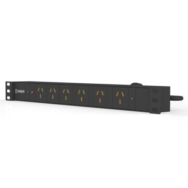 ARMOR 19" RACK MOUNT POWER DISTRIBUTION UNIT 6 WAY