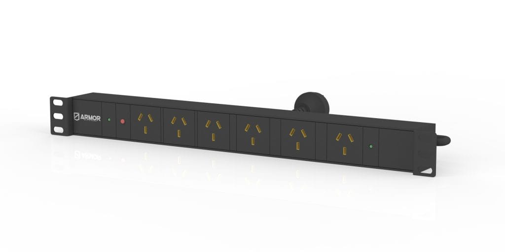 Armor 19&Quot; Rack Mount Power Distribution Unit 6 Way