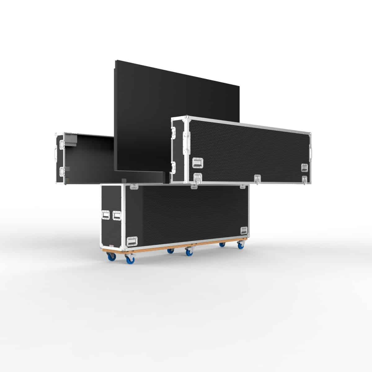 Tv Case With Built In Motorized Lift For Sony Fw100Bz40J, With Split Lid, Rack Mount 6Way Pdu