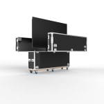 Tv Case With Built In Motorized Lift For Sony Fw100Bz40J, With Split Lid, Rack Mount 6Way Pdu