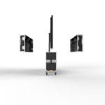 Tv Case With Built In Motorized Lift For Sony Fw100Bz40J, With Split Lid, Rack Mount 6Way Pdu