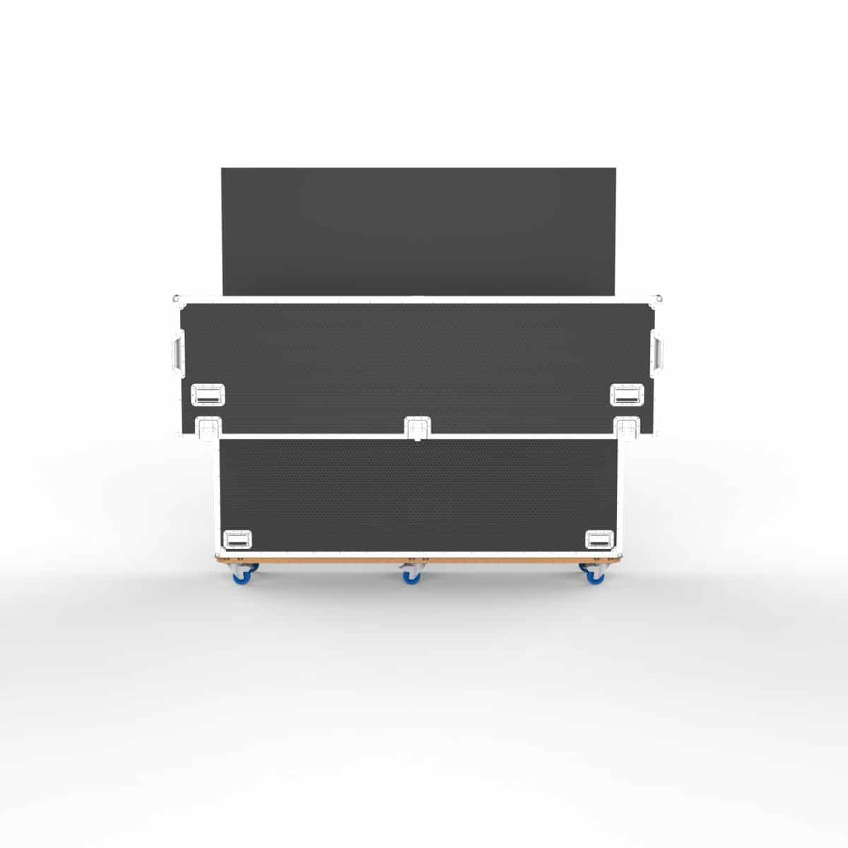 Tv Case With Built In Motorized Lift For Sony Fw100Bz40J, With Split Lid, Rack Mount 6Way Pdu