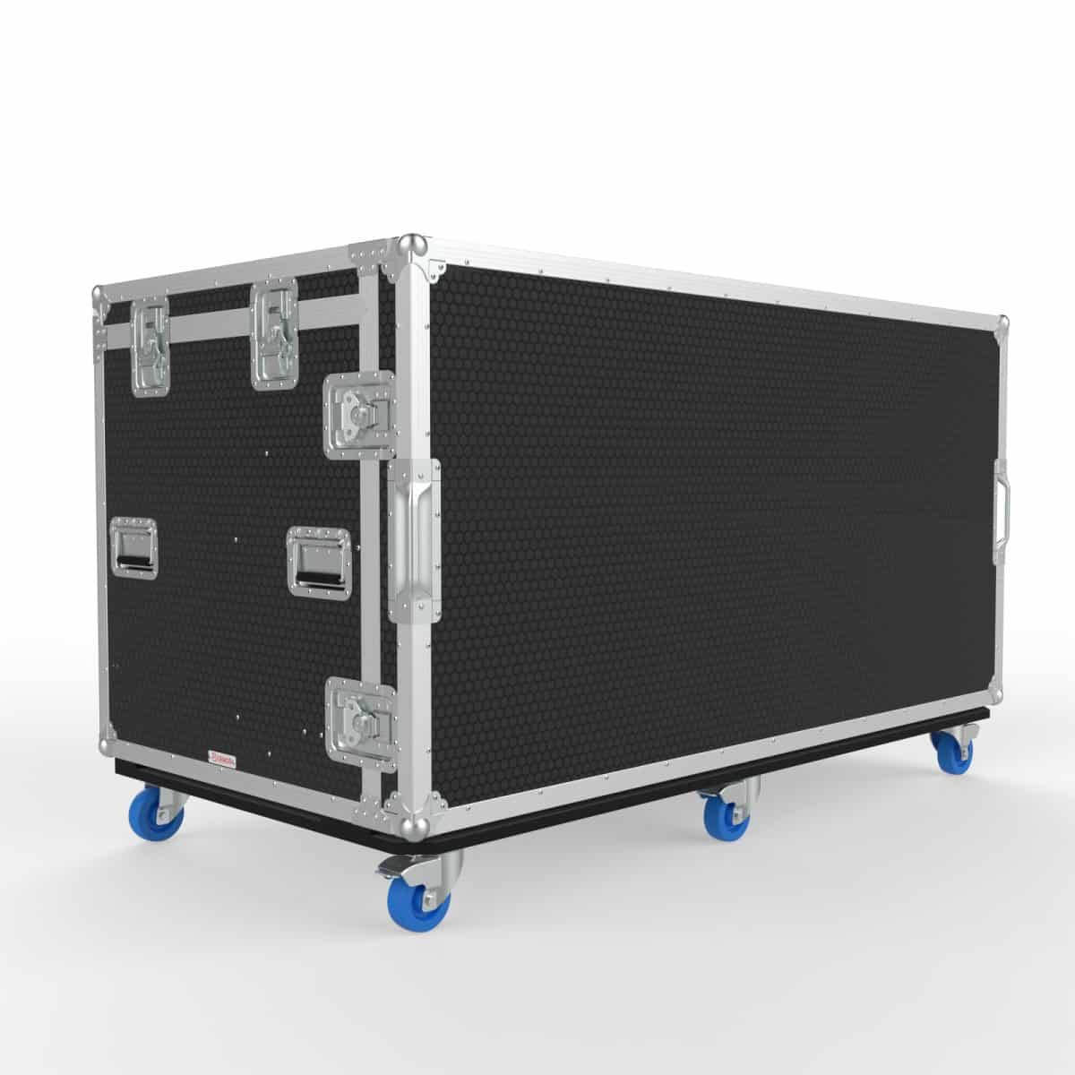 Vision Production Flypack Work Station Road Case With Motorized Lift For 6 Of 24&Quot; Monitors