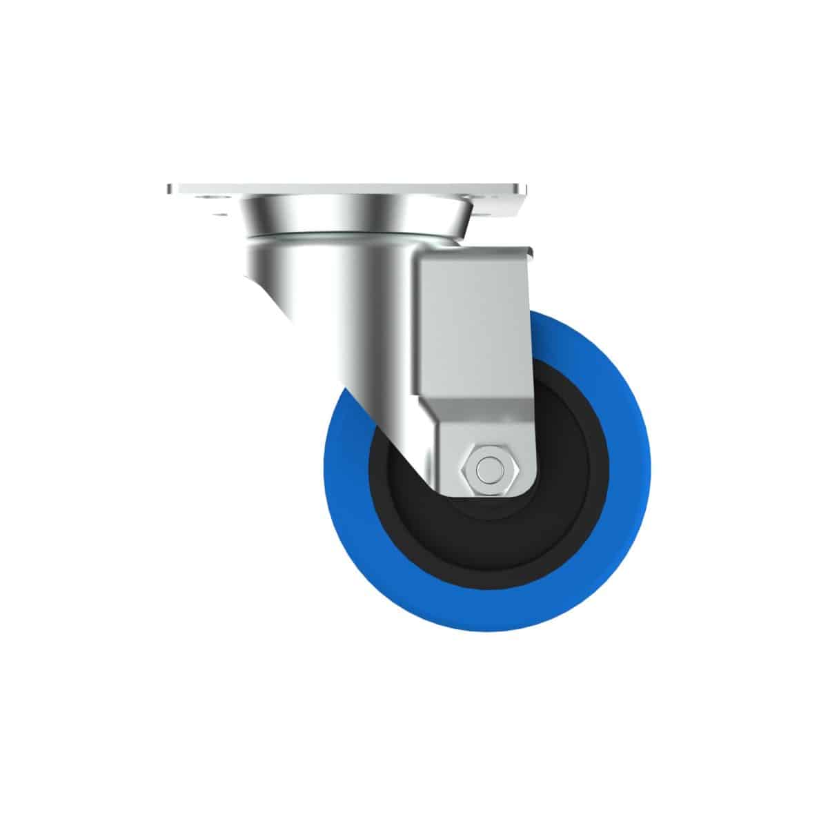 Carjet S4 100X36Mm Ultra-Quiet Rubber Swivel Castor, 100Mm Diameter, 200Kg, 133Mm Installed Height