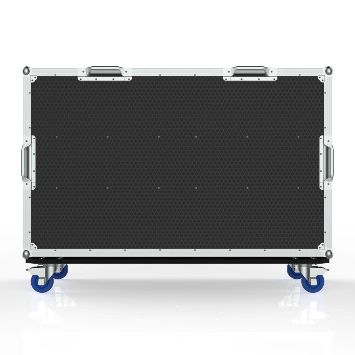 Workstation Case With Gas Strut Supported Lid, Vesa Mounts For 2 Of 24” Monitors, Drawers And Rack