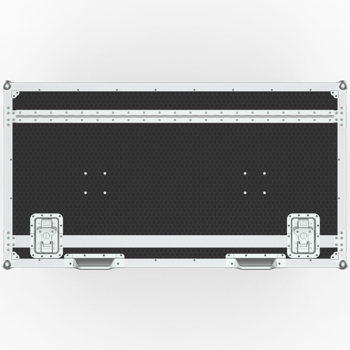 Workstation Case With Gas Strut Supported Lid, Vesa Mounts For 2 Of 24” Monitors, Drawers And Rack
