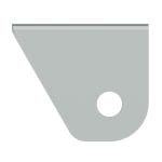 Dowel Bracket With Weld Nut And 6Mm Pin Screw, Left