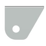 Dowel Bracket With Weld Nut And 6Mm Pin Screw, Right