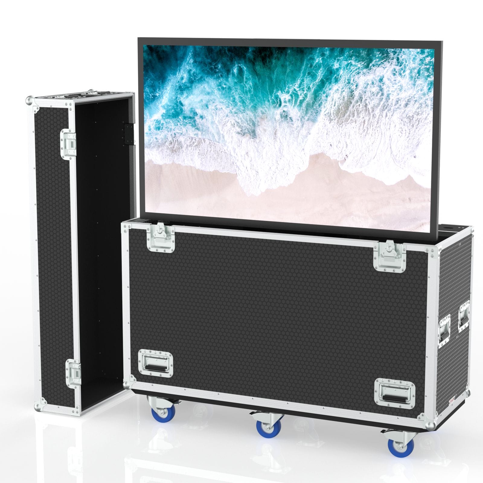 Transport Case With Motorized Lift For Samsung 55'' Qmr-T Uhd Display