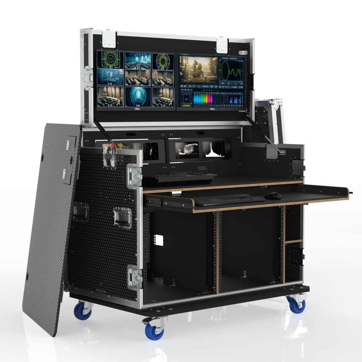 Workstation Case Fp2-S, With Vesa Mount For 2 Monitors, 2 Standard Rack Bays
