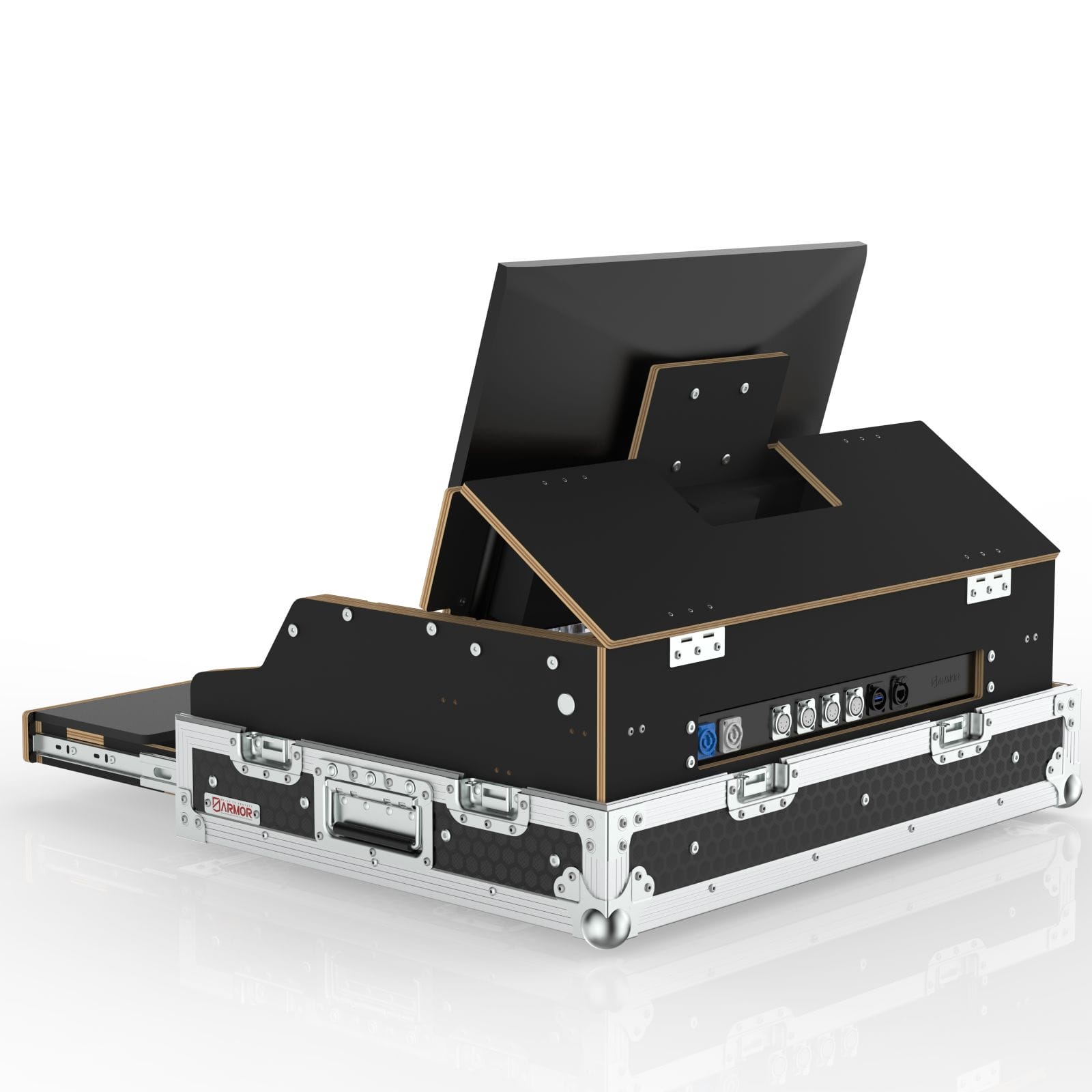 Flypack Case For Chamsys Mq70 With 24” Touch Screen And Keyboard Tray