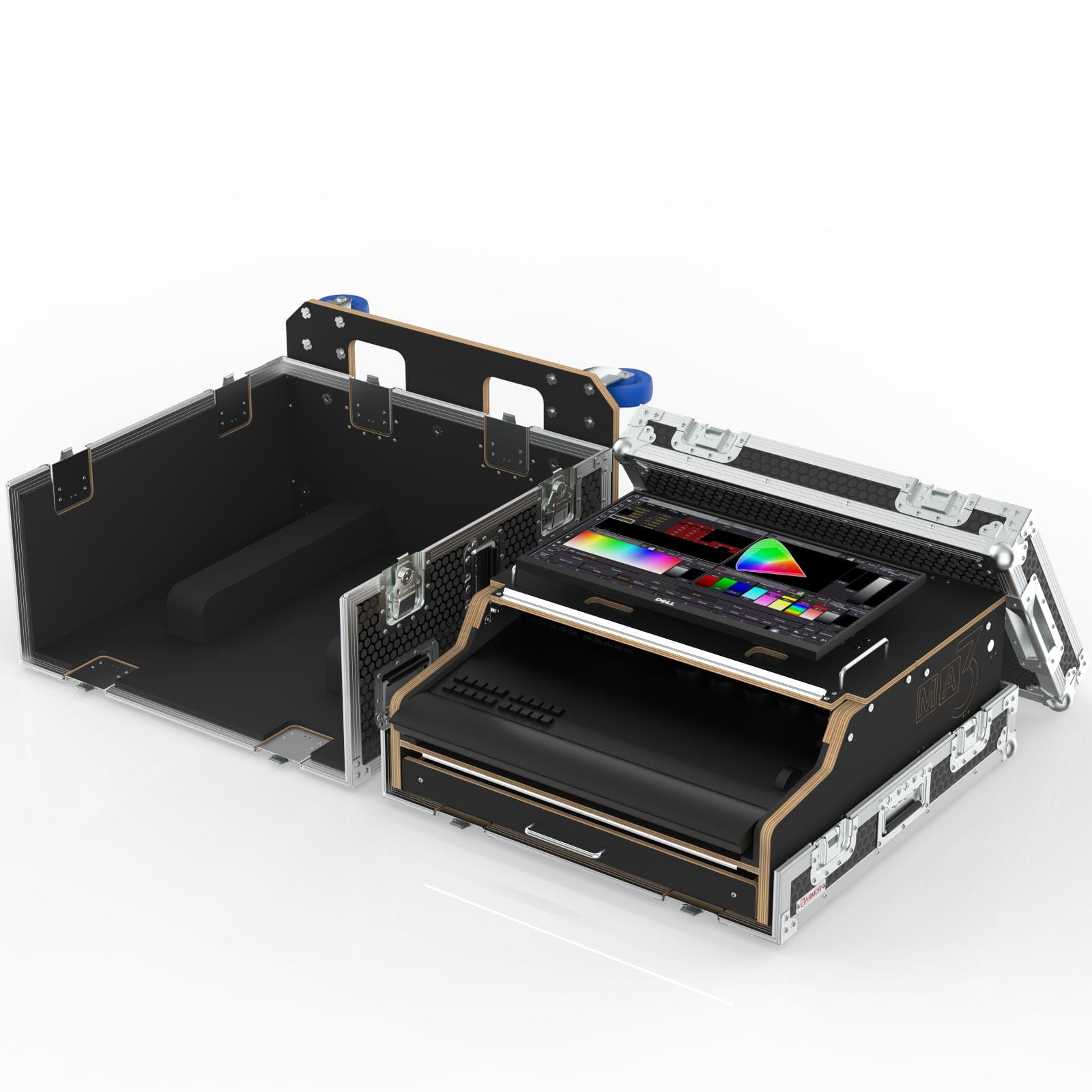 Flypack Case For Grandma3 On Pc Command Wing Xt With 24” Screen And Keyboard Tray
