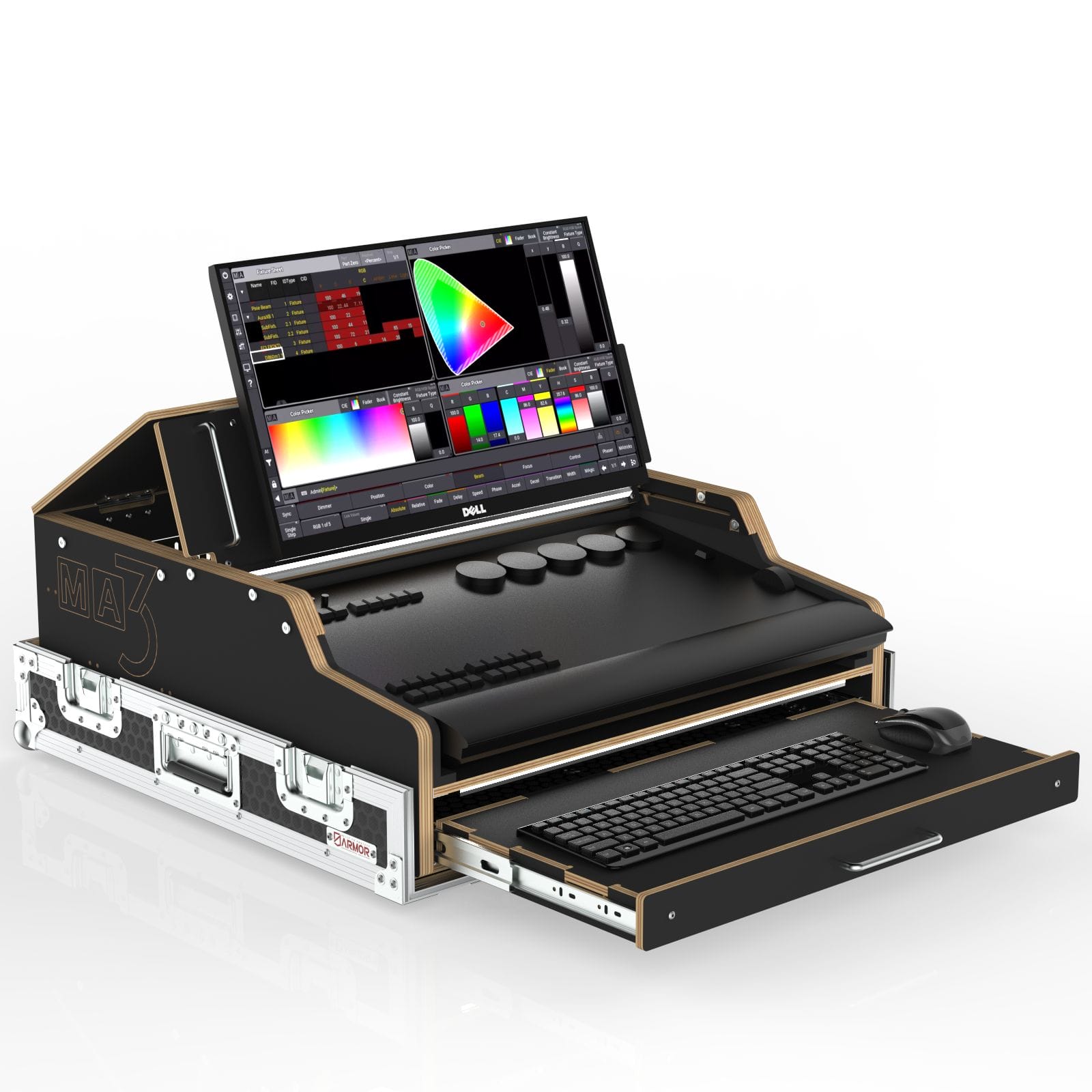 Flypack Case For Grandma3 On Pc Command Wing Xt With 24” Screen And Keyboard Tray