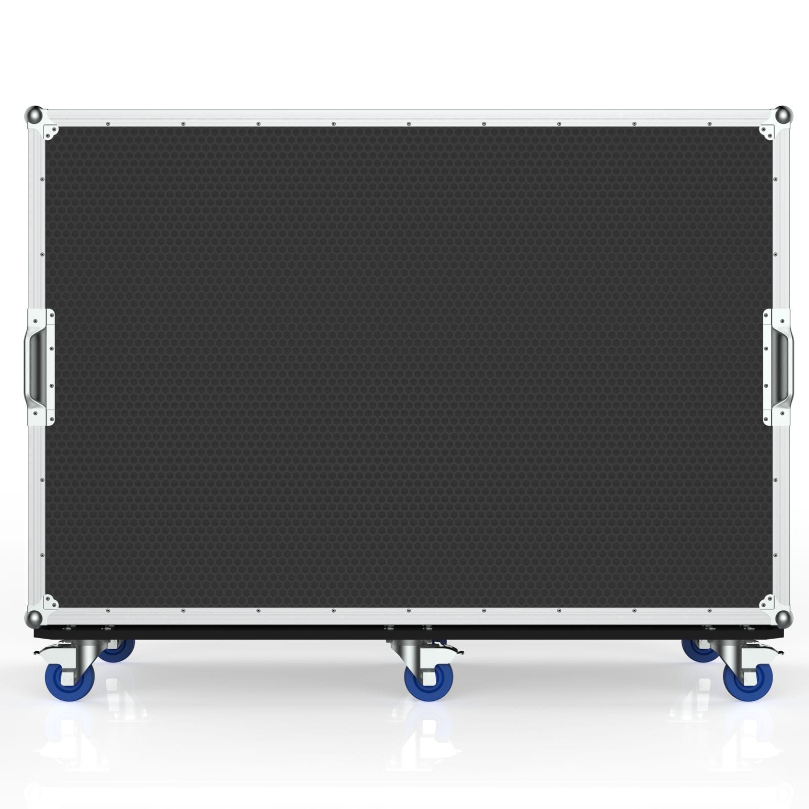 Workstation Flypack 3 Case With Built In Motorized Lift And Mount For 4 Of 32” Monior